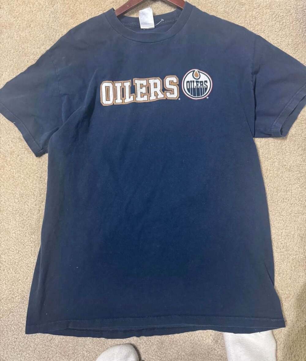 Vintage Tennessee River Edmonton Oilers Ryan Smyth 94 T-Shirt Size Large